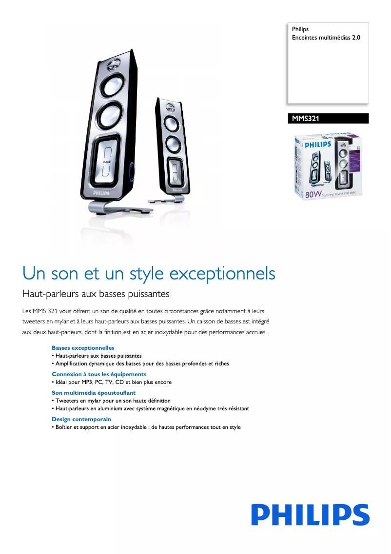 Image de la première page du manuel de l'appareil MMS321