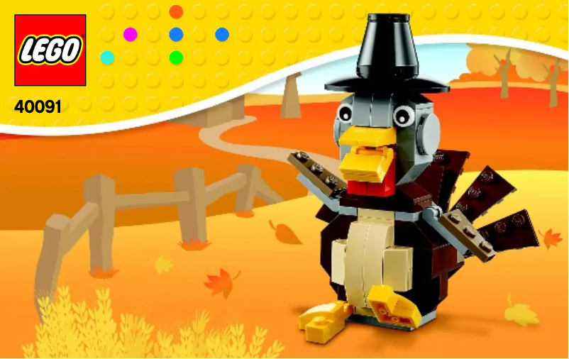 Page 1 de la notice Manuel utilisateur Lego Thanksgiving Turkey 40091