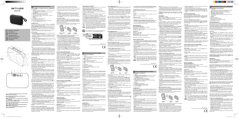 Page n°1 - Manuel utilisateur Muse M-307 BT