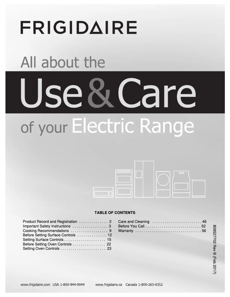 Page n°1 - Mode d'emploi Frigidaire FGEF3059TF