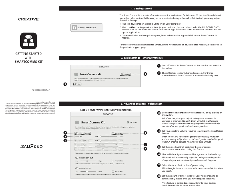 Page 1 de la notice Manuel utilisateur Creative T60