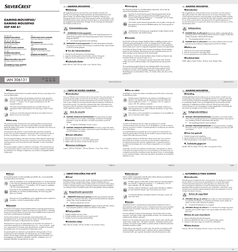 Image de la première page du manuel de l'appareil SGP 440 A1
