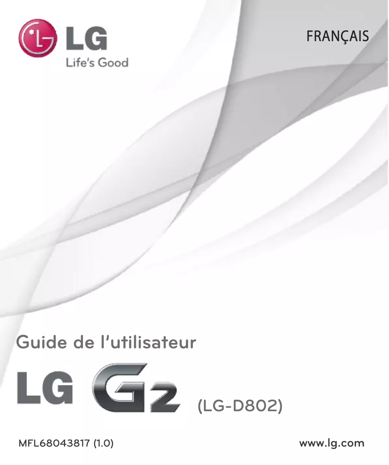 Page 1 de la notice Manuel utilisateur LG D802