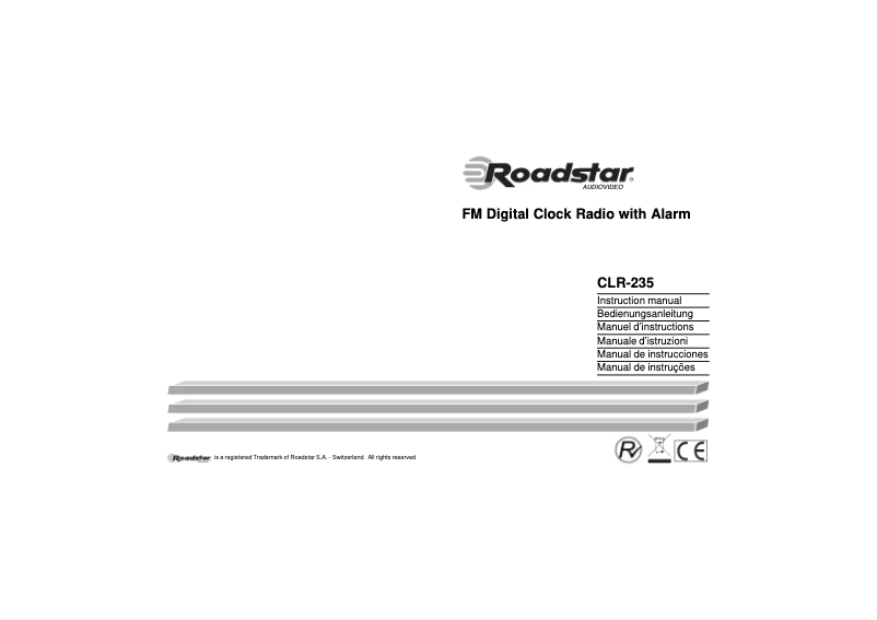 Page 1 de la notice Manuel utilisateur Roadstar CLR-235