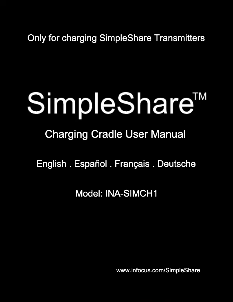 Image de la première page du manuel de l'appareil SimpleShare INA-SIMCH1