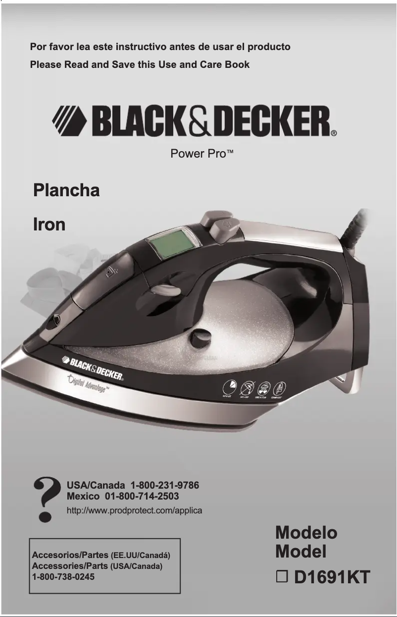 Page 1 de la notice Manuel utilisateur Black & Decker D1691KT