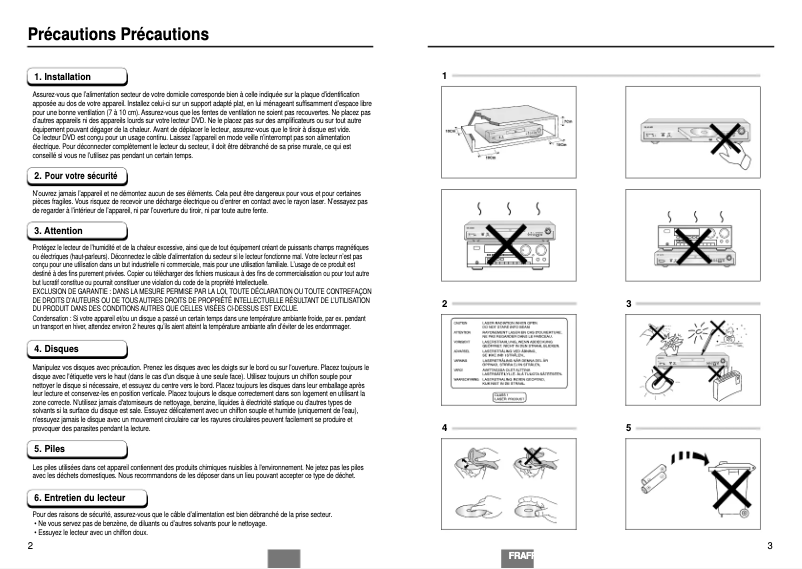 Page n°1 - Manuel utilisateur Samsung DVD-E335