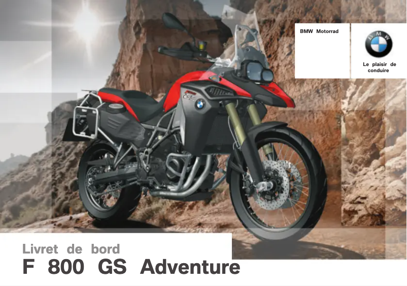 Page 1 de la notice Manuel utilisateur BMW F 800 GS Adventure (2013)