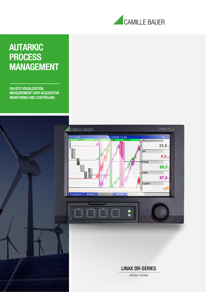 Page 1 de la notice Brochure Camille Bauer LINAX DR3000