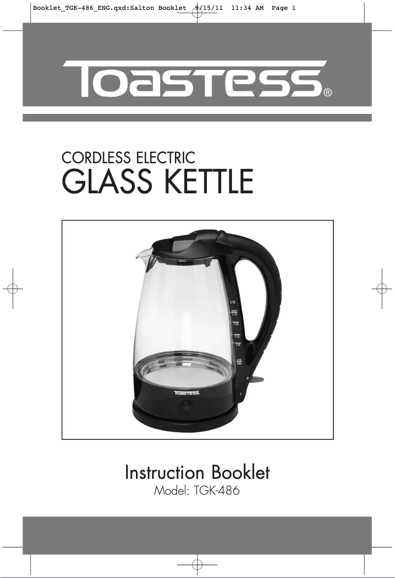 Page 1 de la notice Manuel utilisateur Toastess TGK486