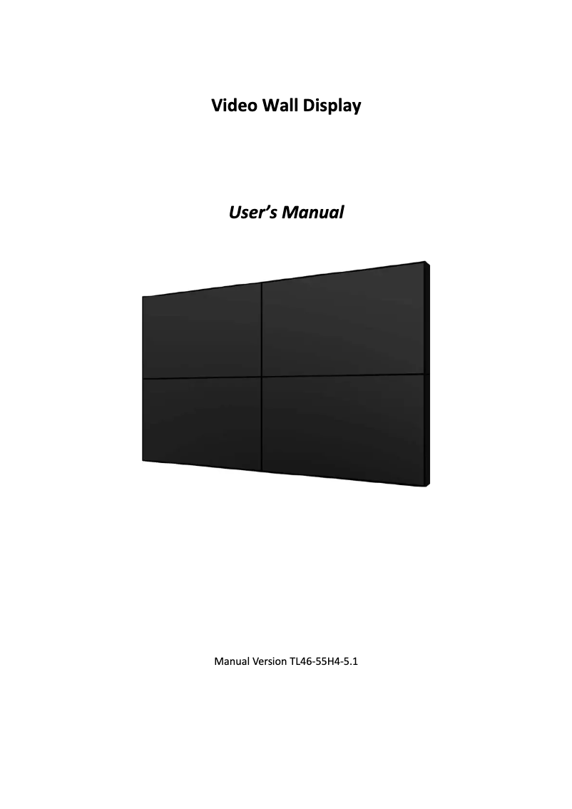 First page image of the manual for ULTVWD55