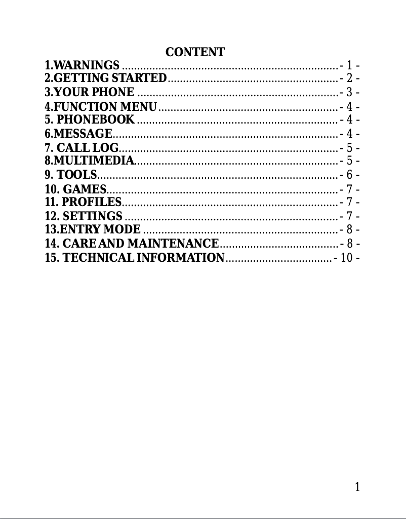 Page n°1 - Manuel utilisateur Plum Panther