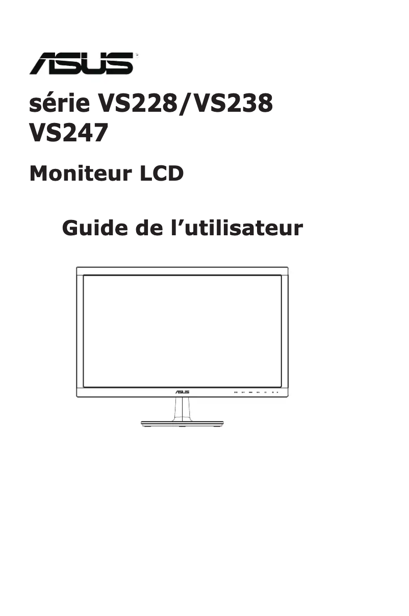 Page n°1 - Manuel utilisateur Asus VS228DR