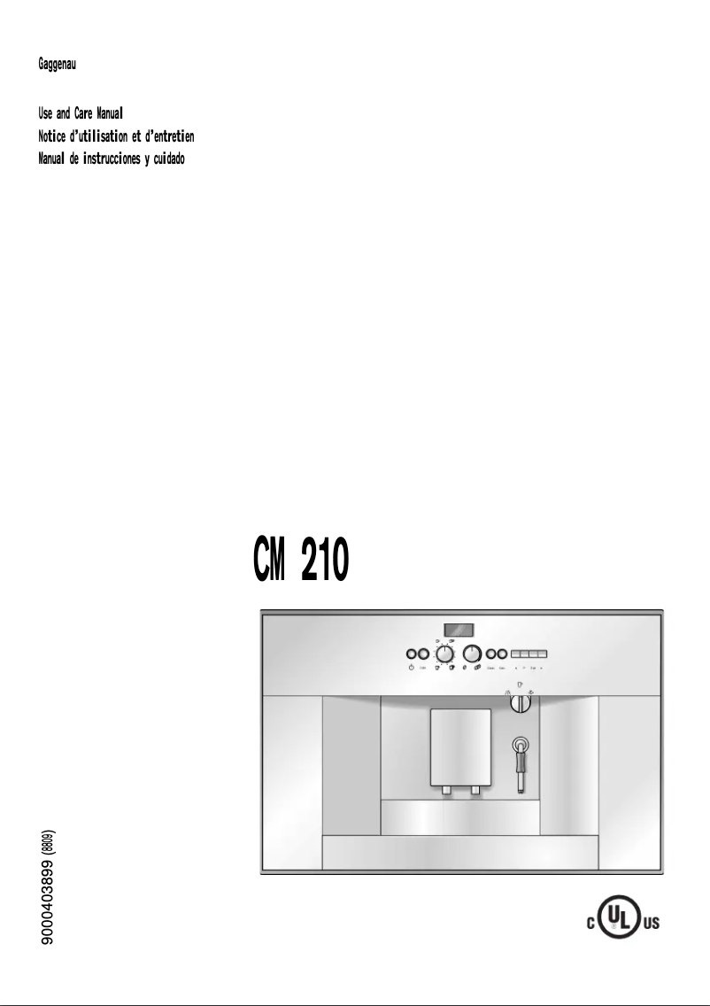 Image de la première page du manuel de l'appareil CM210710