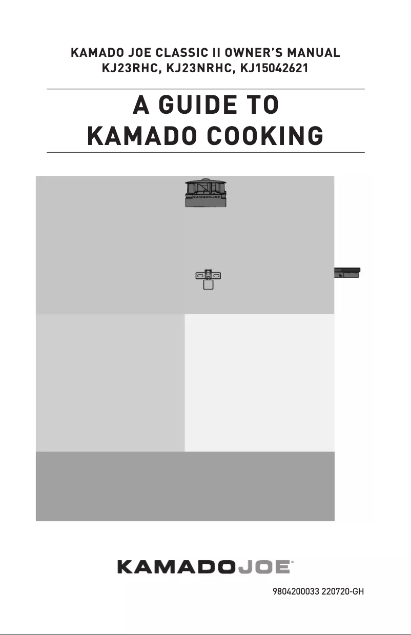 Página 1 del manual Manual de usuario Kamado Joe Classic Joe