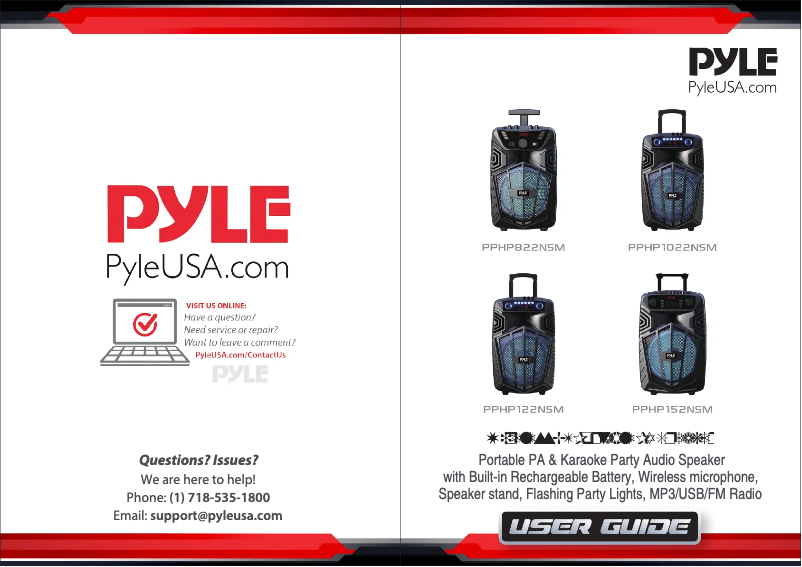 Page n°1 - Manuel utilisateur Pyle PPHP122NSM