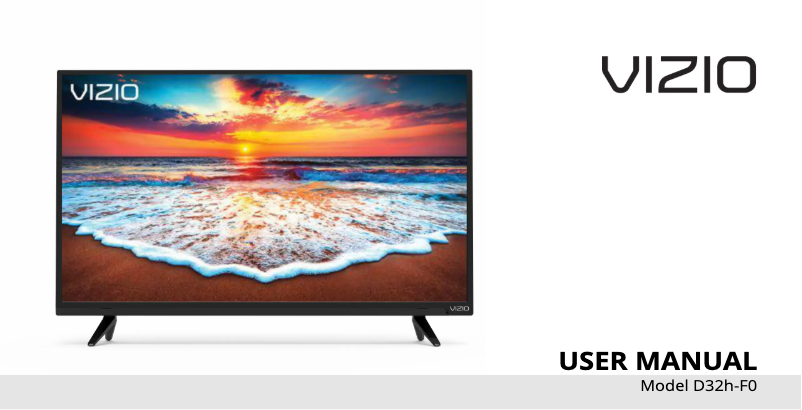 Page 1 de la notice Manuel utilisateur VIZIO D32h-F0