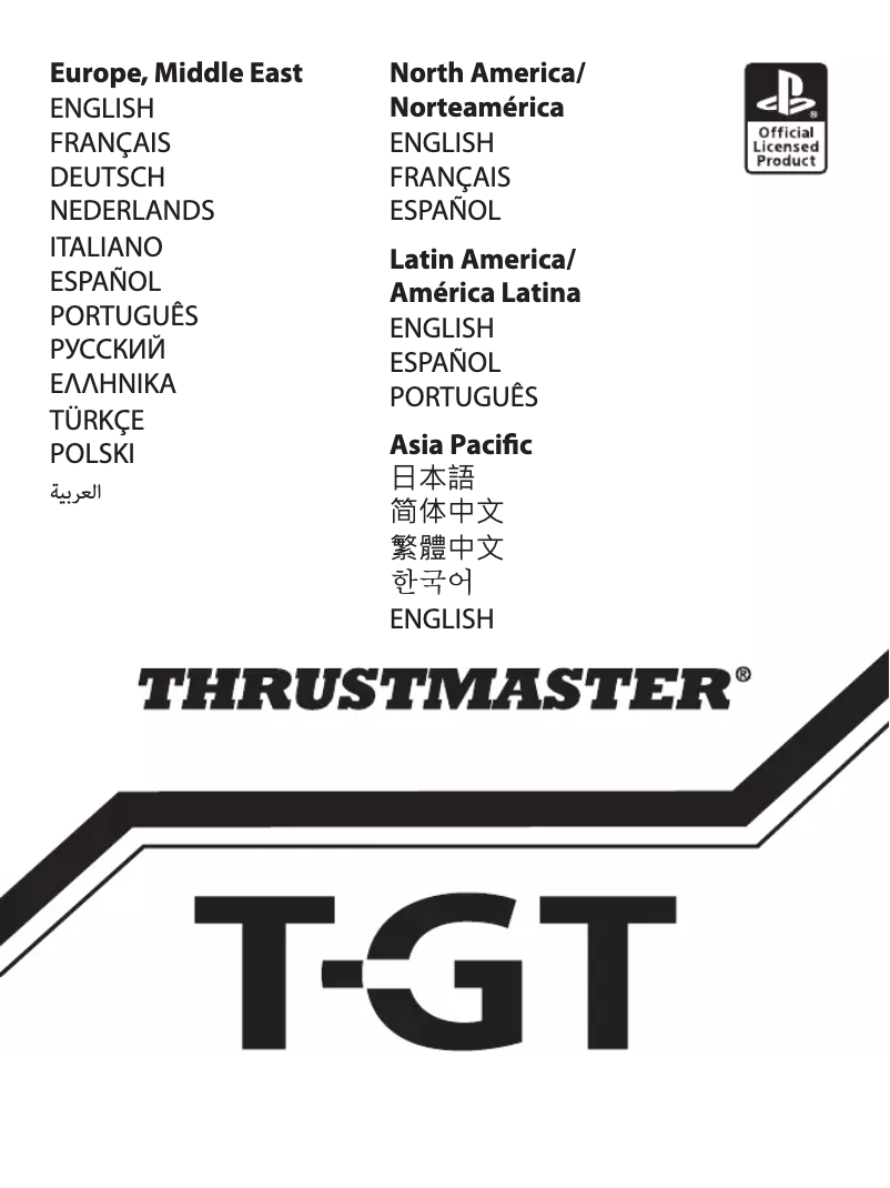 Page 1 de la notice Manuel utilisateur Thrustmaster T.Racing Scuderia Ferrari Edition
