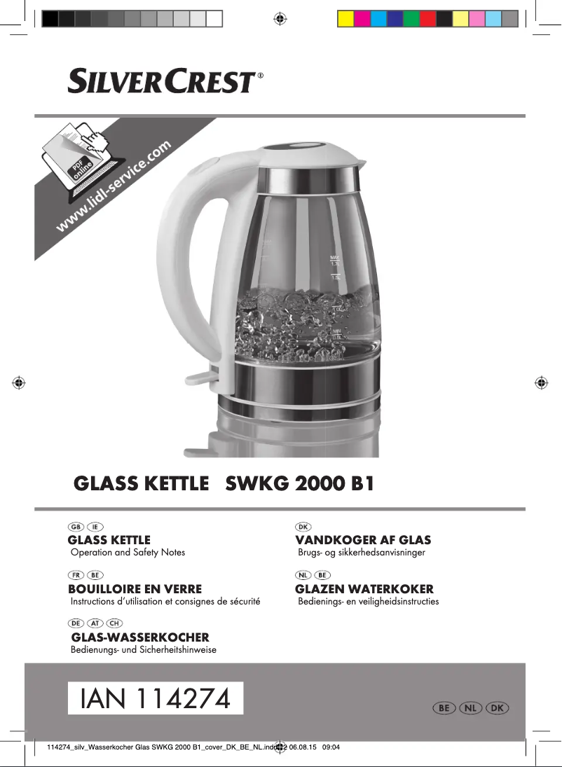Image de la première page du manuel de l'appareil SWKG 2000 B1
