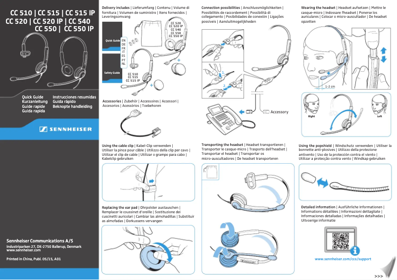 Imagen de la primera página del manual del dispositivo CC 550 IP