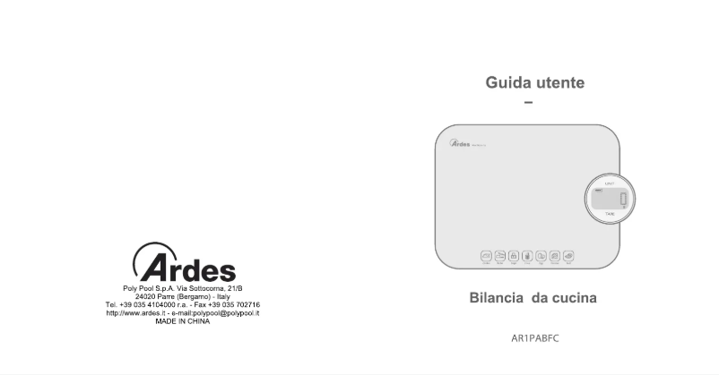 Page 1 de la notice Mode d'emploi Ardes AR1PABFC