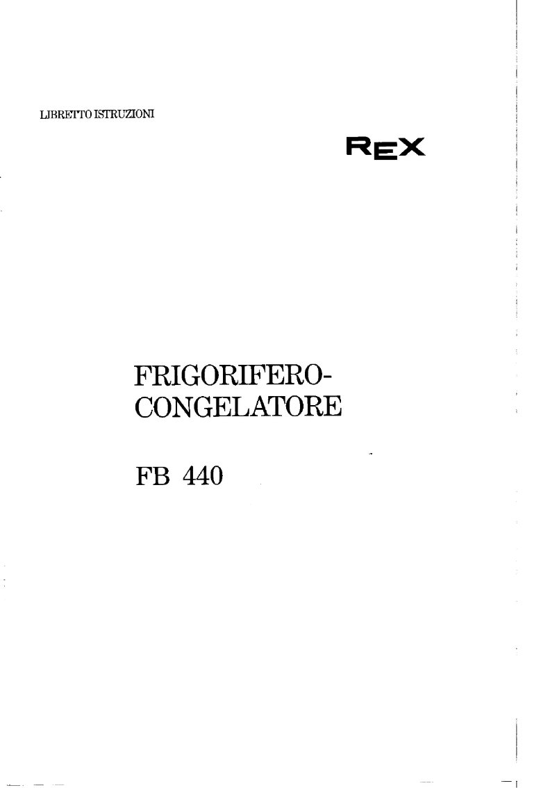 Page n°1 - Manuel utilisateur Rex FB440X