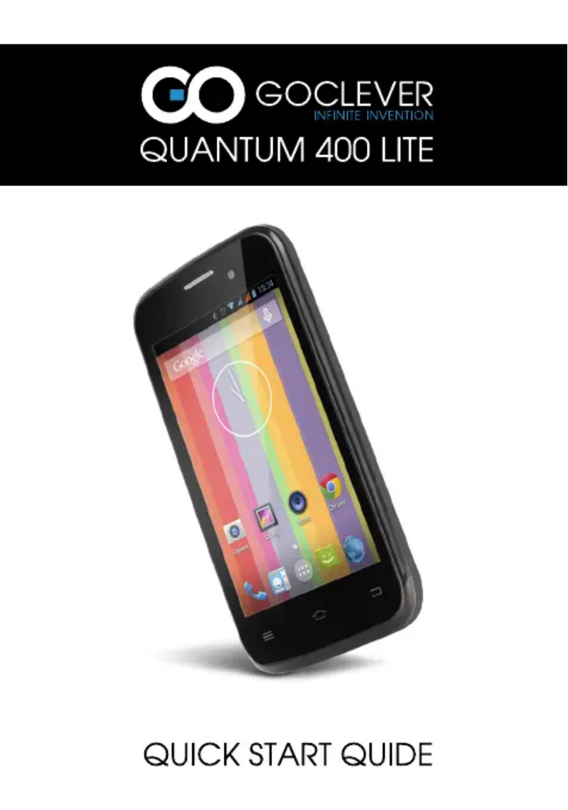 Page 1 de la notice Manuel utilisateur GoClever Quantum 400 Lite