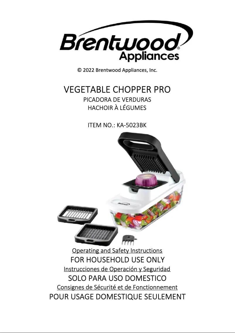 Page n°1 - Manuel utilisateur Brentwood KA-5060BK