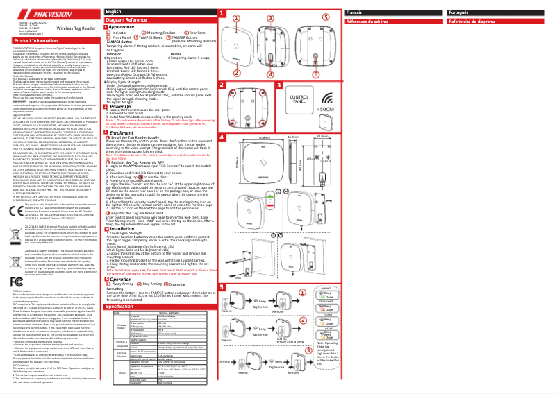 Page n°1 - Manuel utilisateur Hikvision DS-PTA-WL-868