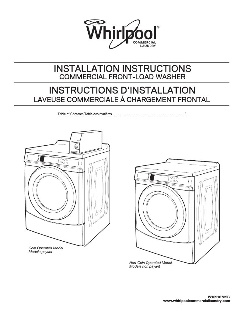 Page n°1 - Manuel utilisateur Whirlpool CHW9150GW