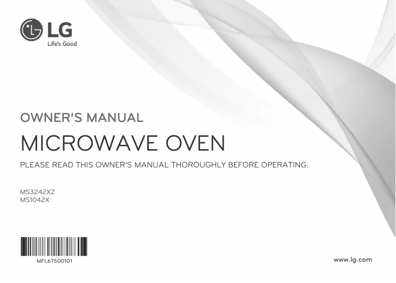 Page n°1 - Manuel utilisateur LG MS1042X