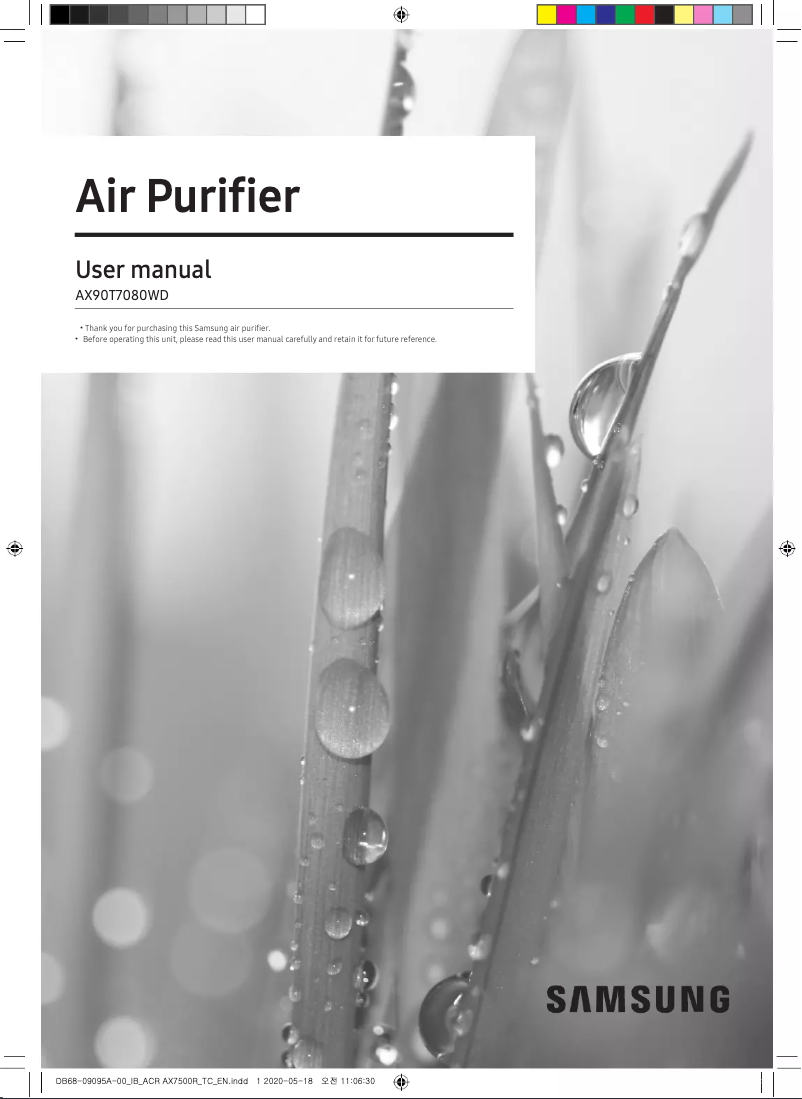 Image de la première page du manuel de l'appareil AX90T7080WD