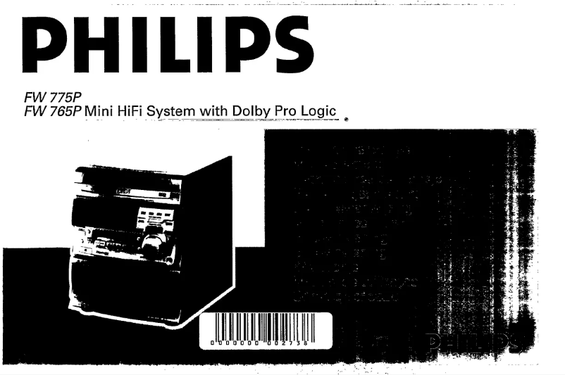 Page n°1 - Manuel utilisateur Philips FW765P