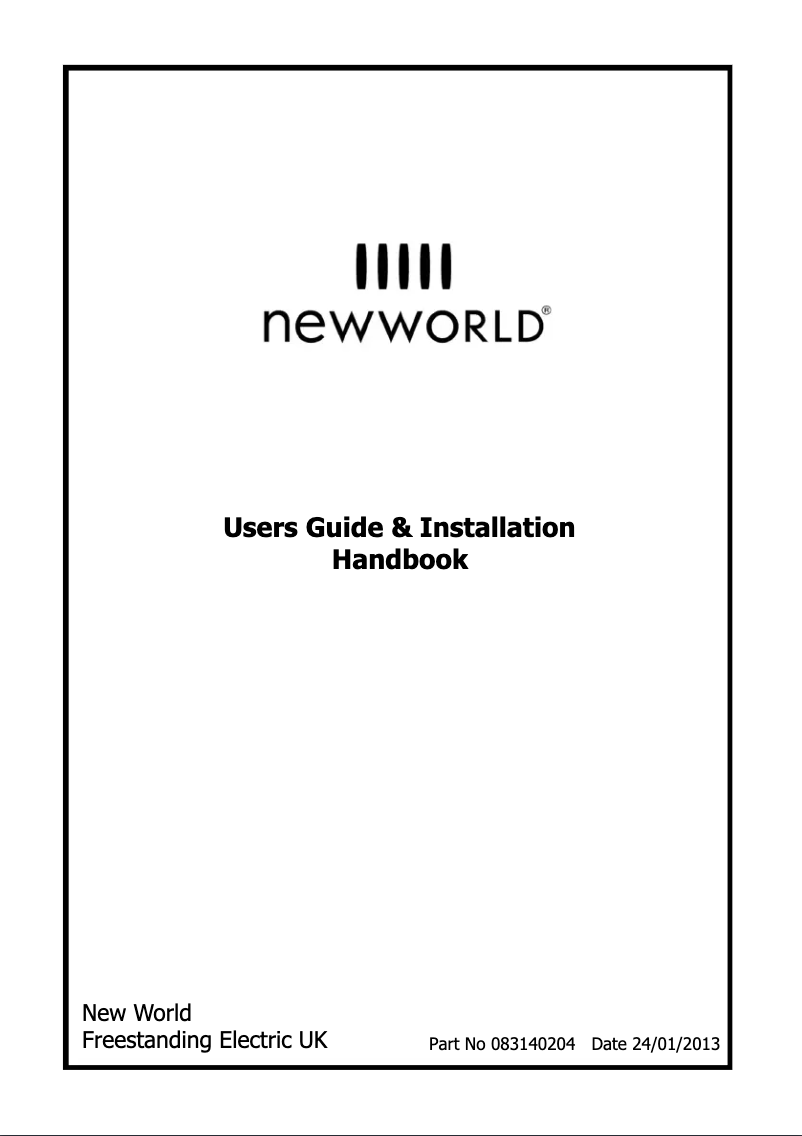 Page n°1 - Manuel utilisateur New World ES550DOm