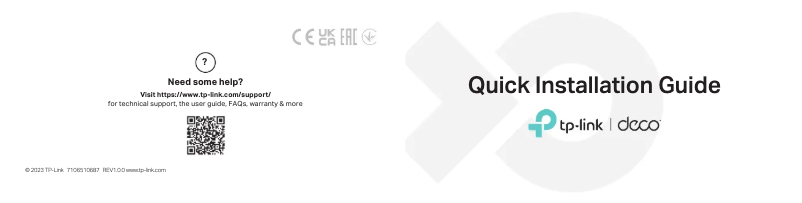 Page n°1 - Manuel utilisateur TP-Link Deco X10-4G