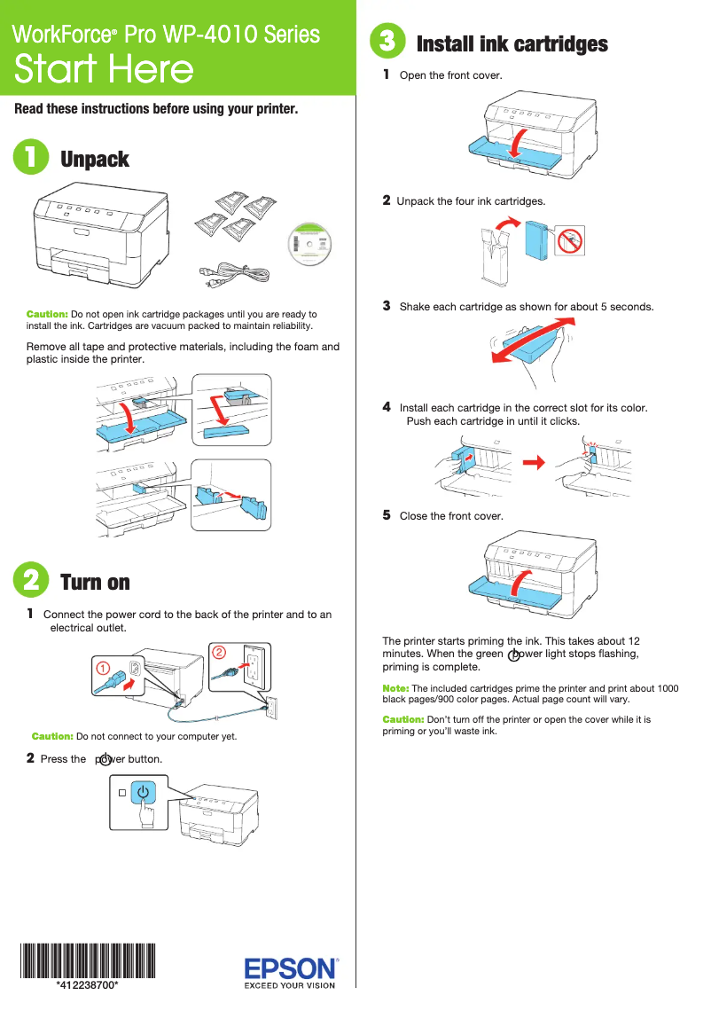 Page n°1 - Manuel utilisateur Epson WorkForce Pro WP-4010