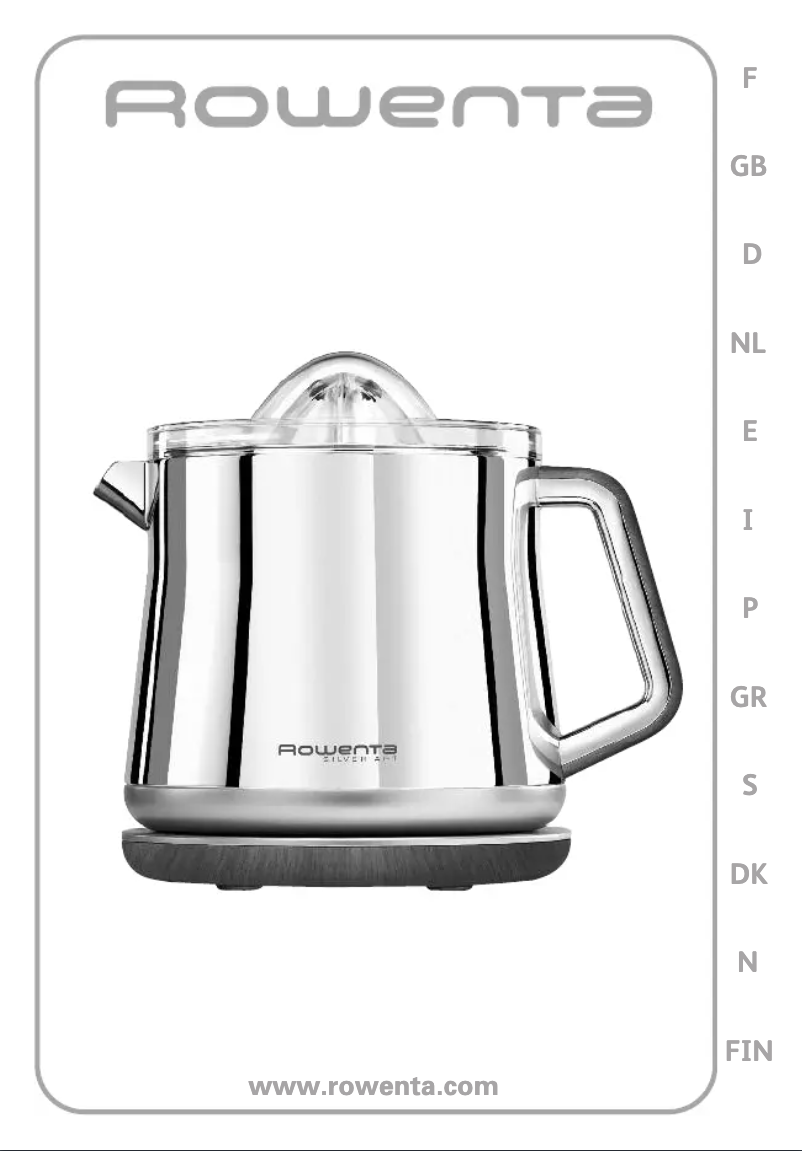 Página 1 del manual Manual de usuario Rowenta PA600C