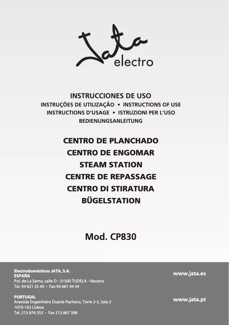 Image de la première page du manuel de l'appareil CP830