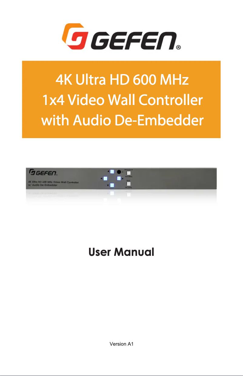 Image de la première page du manuel de l'appareil EXT-UHD600A