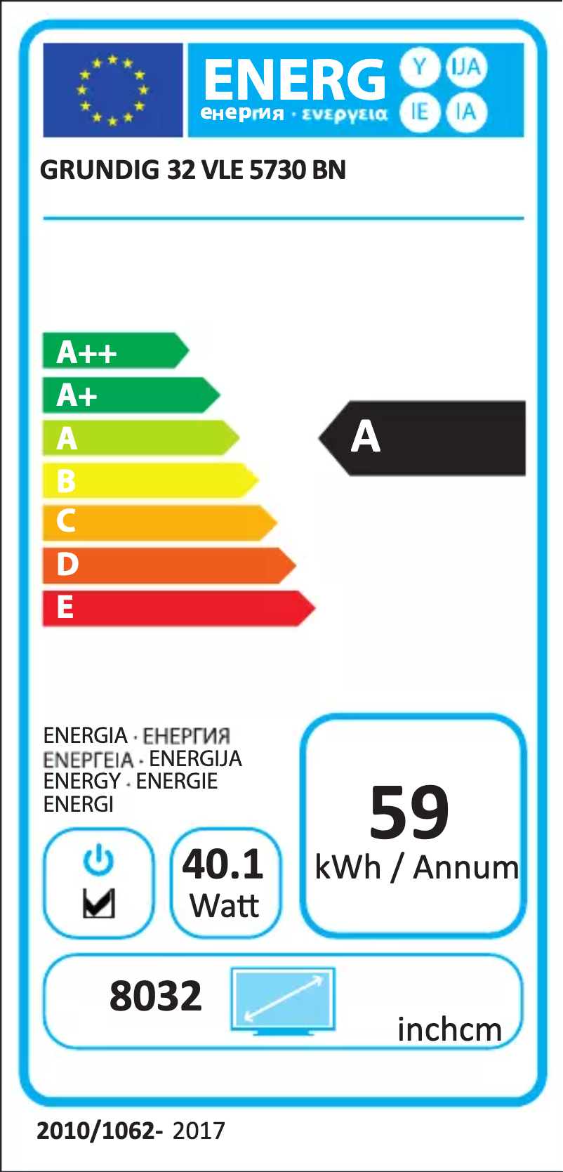 Image de la première page du manuel de l'appareil 32 VLE 5730 BN