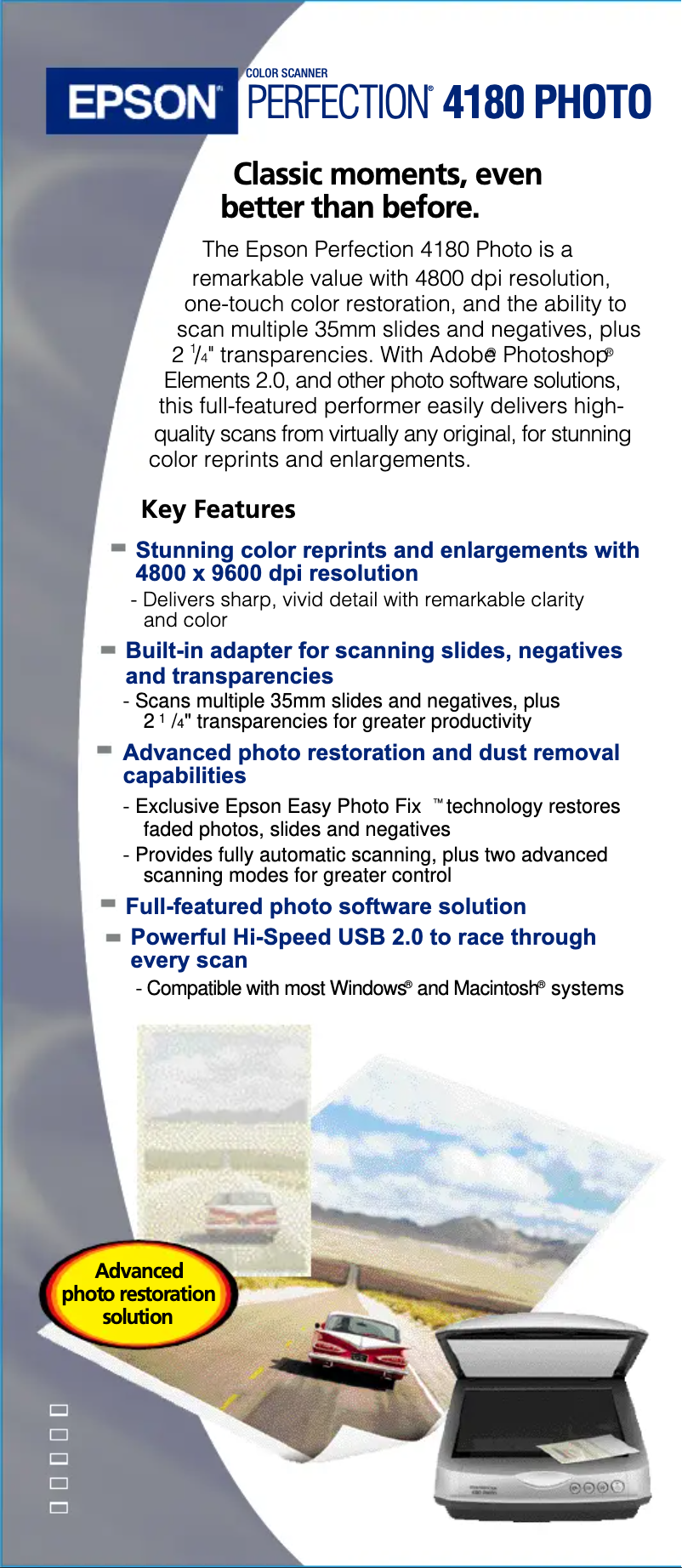 Image de la première page du manuel de l'appareil Perfection 4180 Photo