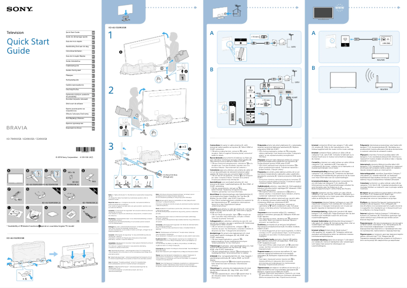 Page 1 de la notice Manuel utilisateur Sony Bravia KD-79X9005B