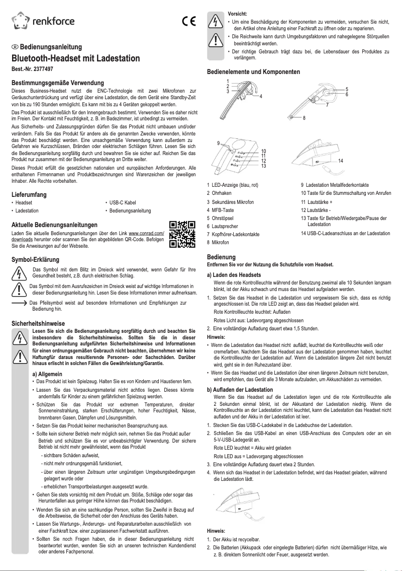 Página 1 del manual Manual de usuario Renkforce RF-WE-510