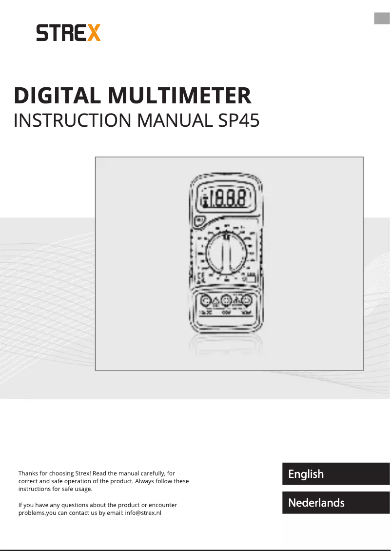 Page 1 de la notice Manuel utilisateur Strex SP45