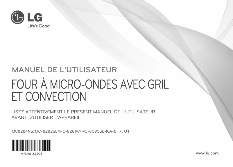 Page n°1 - Manuel utilisateur LG MC-8090SL