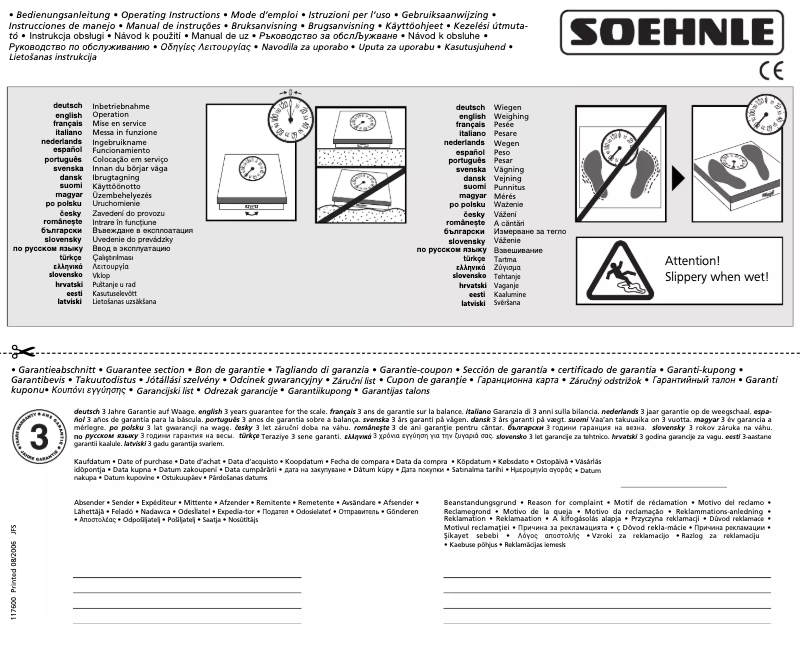 Page n°1 - Manuel utilisateur Soehnle Classic