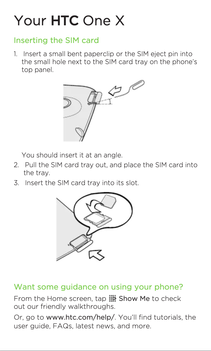 Image de la première page du manuel de l'appareil One X