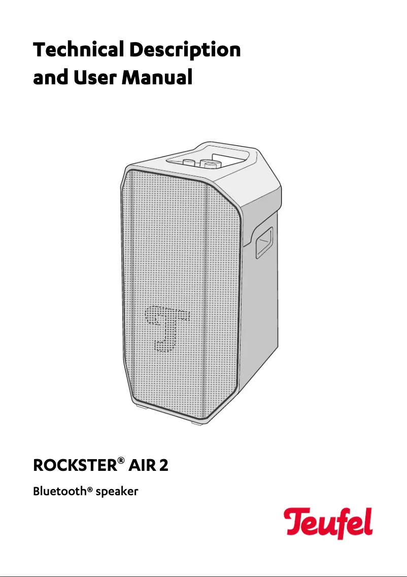 Page 1 de la notice Manuel utilisateur Teufel Rockster Air 2