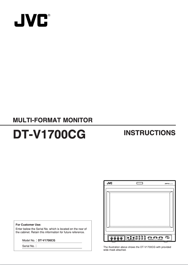 Page 1 de la notice Manuel utilisateur JVC DT-V1710CGU=