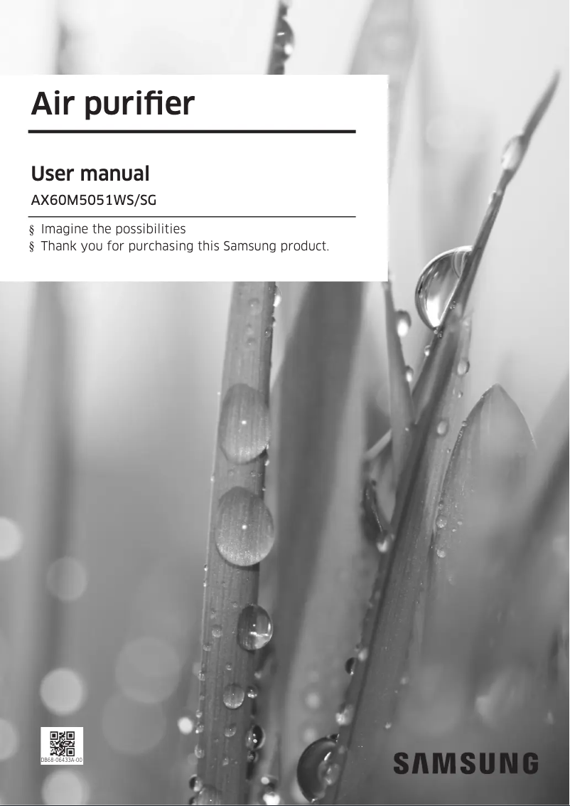 Page 1 de la notice Manuel utilisateur Samsung AX60M5051WS